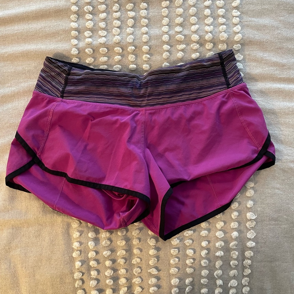 LuluLemon shorts (purple/magenta)